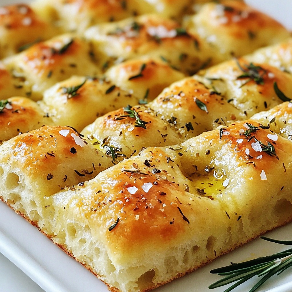 Knoblauch Kräuter Focaccia Brot Einfaches Rezept