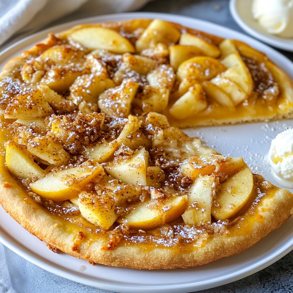 Apfel-Zimt Dessertpizza Köstlich und Einfache Rezept
