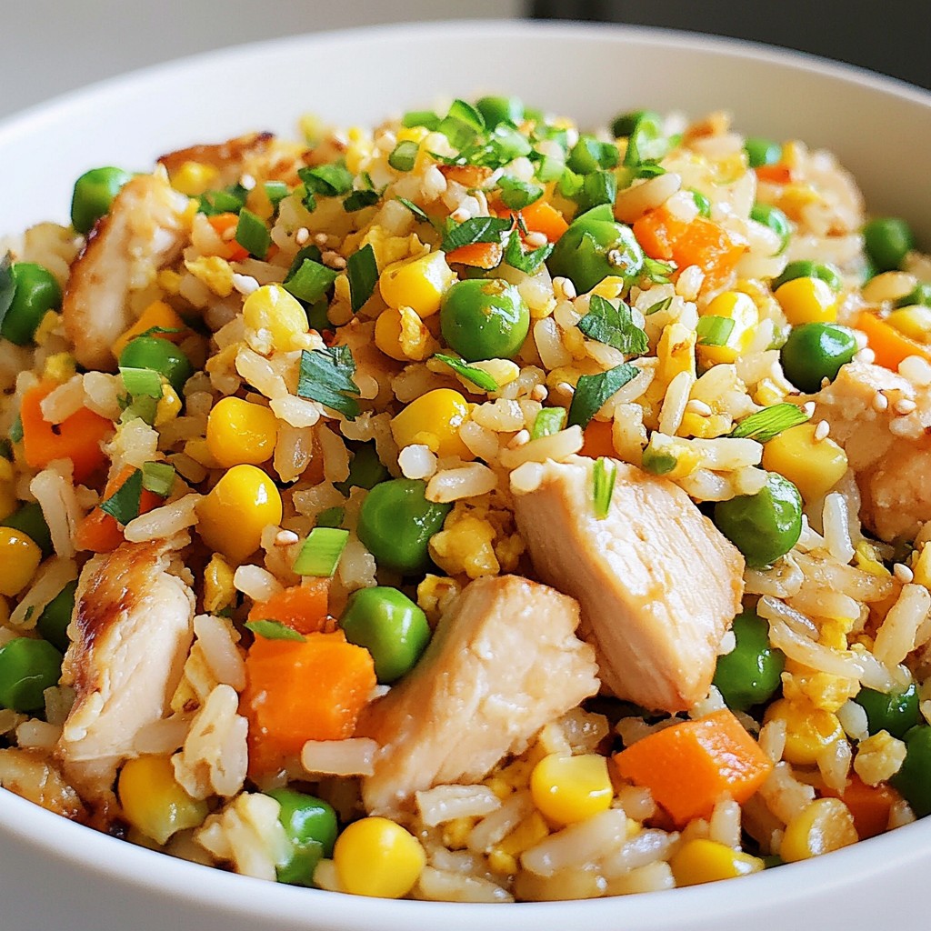 Hibachi Style Chicken Fried Rice Schnell und Einfach