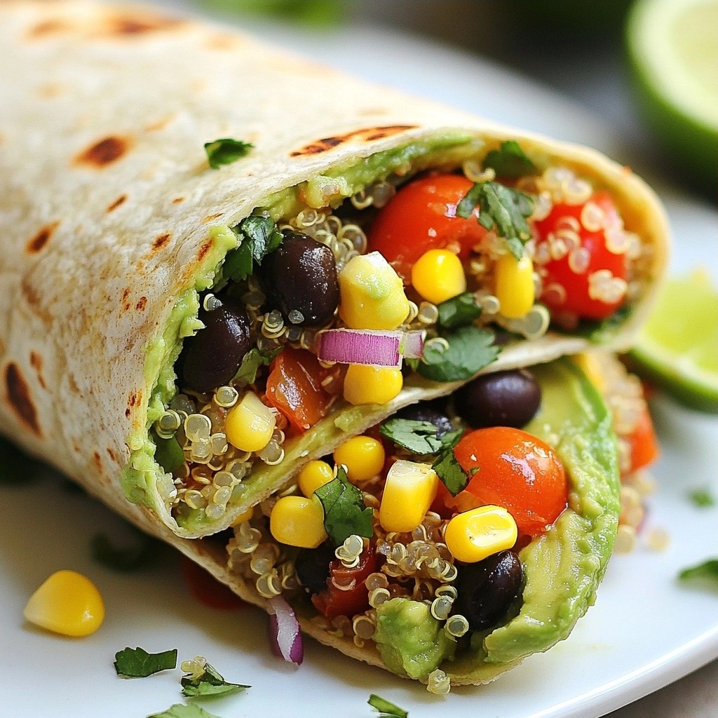 Herzhaft gesunder Avocado Quinoa Wrap einfach zubereiten