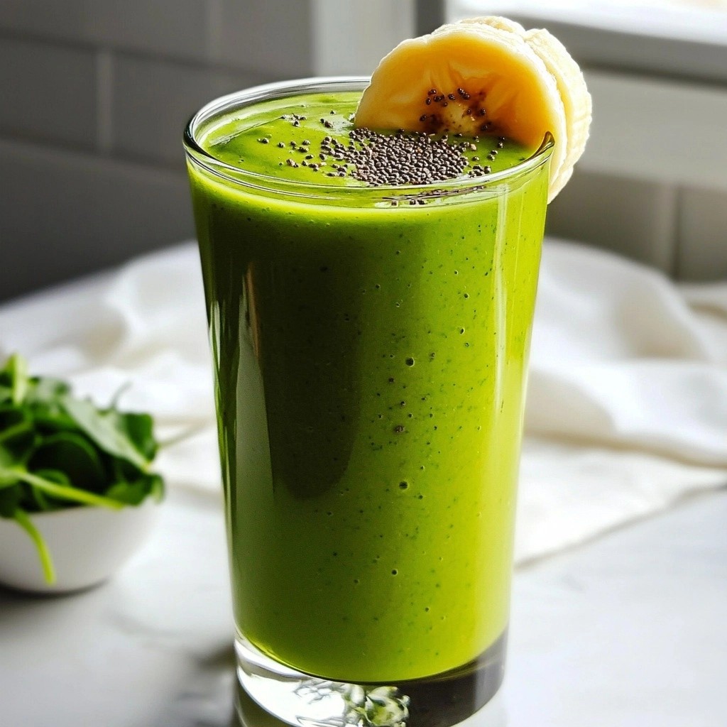 Energizing healthy Spinach Matcha Smoothie Rezept