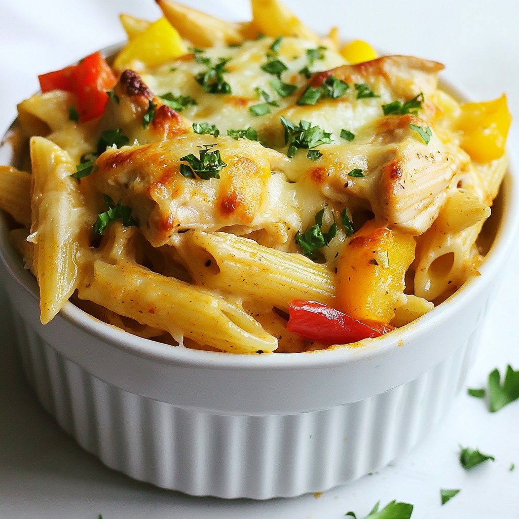 Cajun Chicken Pasta Bake Einfaches und Herzhaftes Gericht