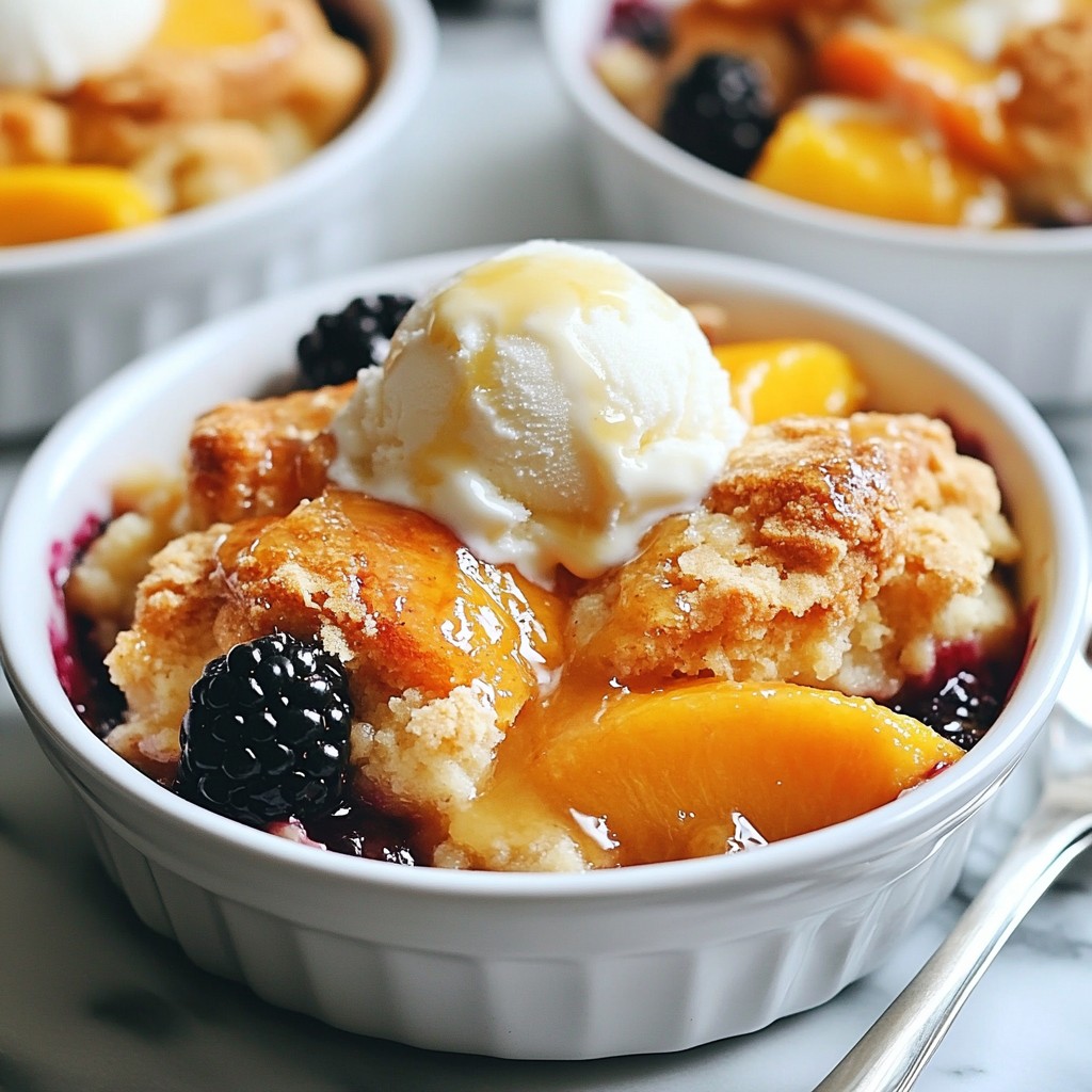 Brombeer-Pfirsich-Cobbler Einfaches und Köstliches Rezept