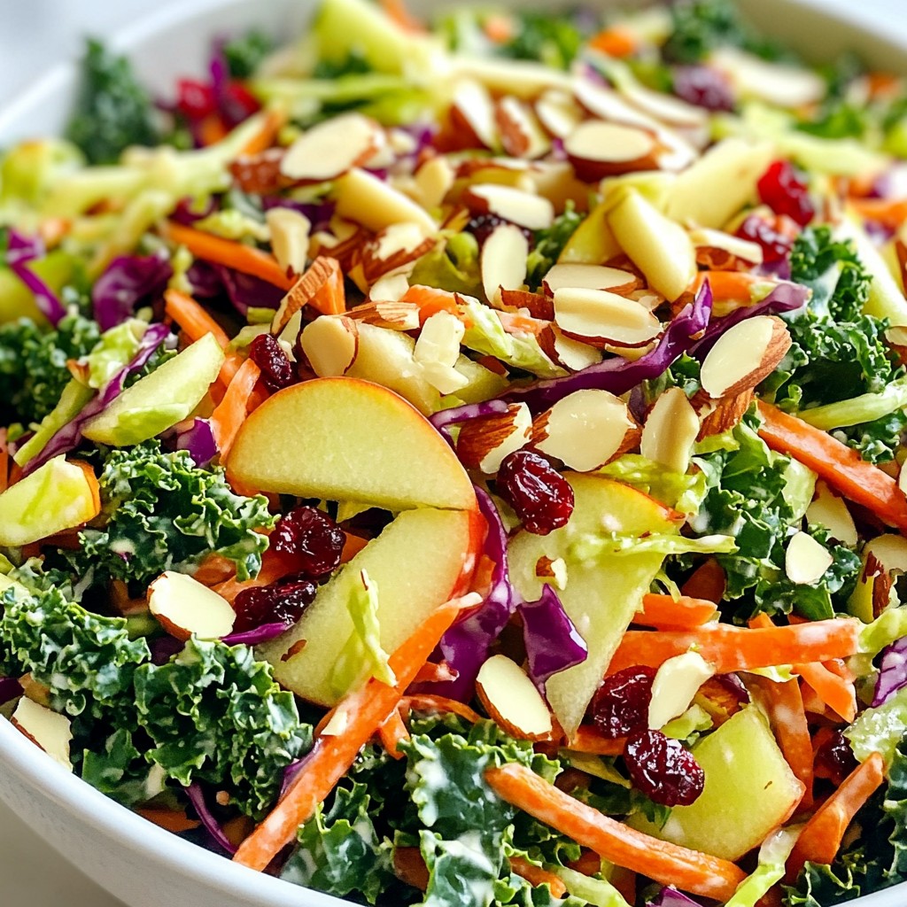 Crunchy gesunder Grünkohl und Apfel Slaw Genuss
