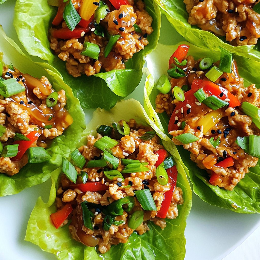 Spicy Sesame Chicken Lettuce Wraps Einfach und Lecker
