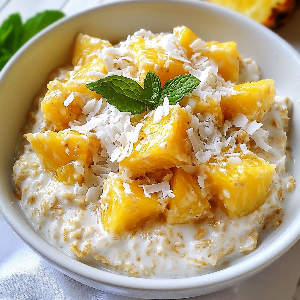 Tropische Overnight Oats Einfache und gesunde Frühstücksidee