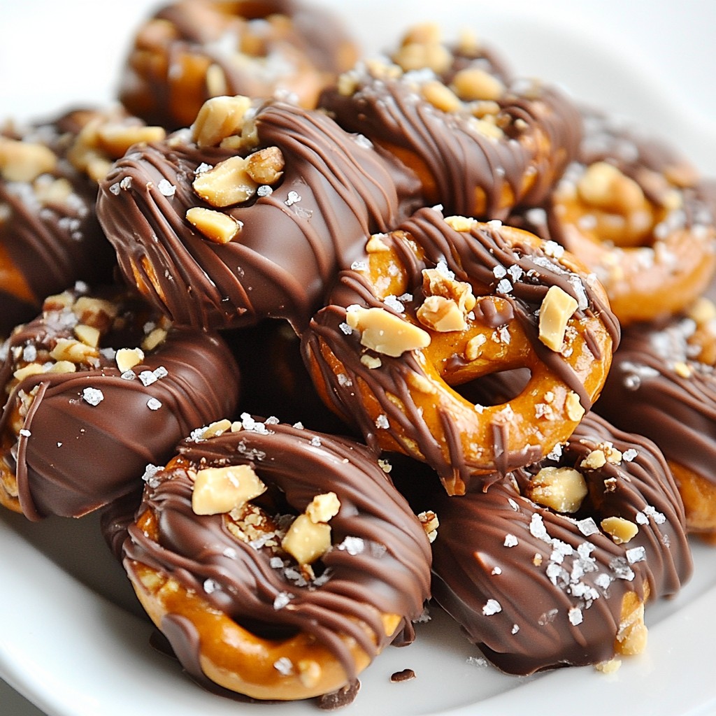 Schokoladenüberzogene Brezelcluster Genussvolles Rezept