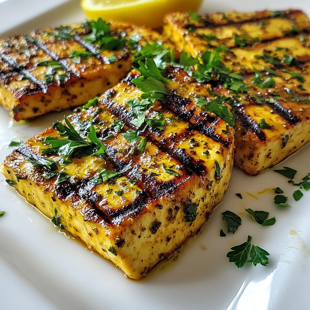 Savory Clean Eating Tofu Steaks für gesundes Grillen