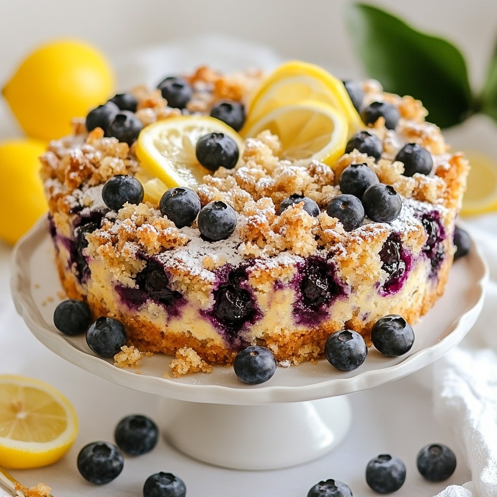 Lemon Blueberry Crumb Cake Frisch und Einfach Rezept