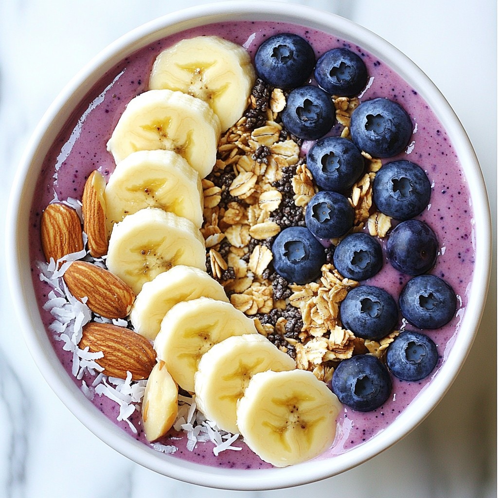 Blueberry Banana Smoothie Bowl Einfach und Gesund