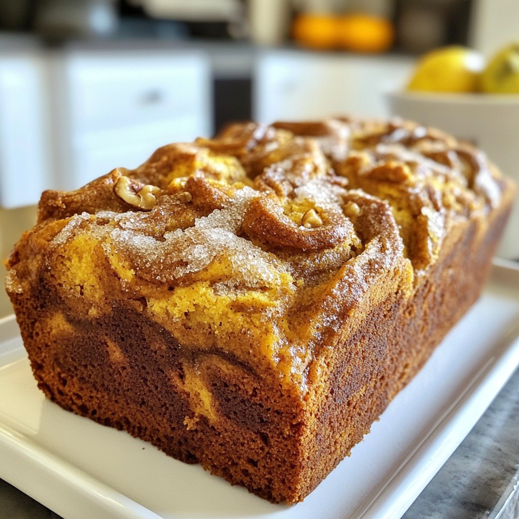 Cinnamon Swirl Pumpkin Bread Einfaches Rezept Lecker