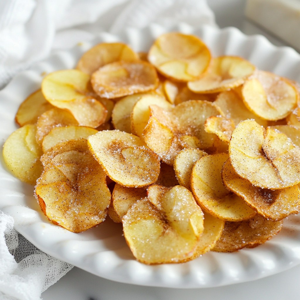 Cinnamon Sugar Apple Chips Knuspriger Snack Genuss