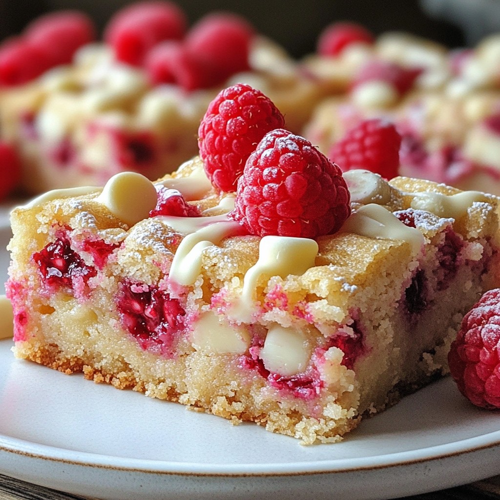 Weiße Schokolade Himbeeren Blondies Einfaches Rezept