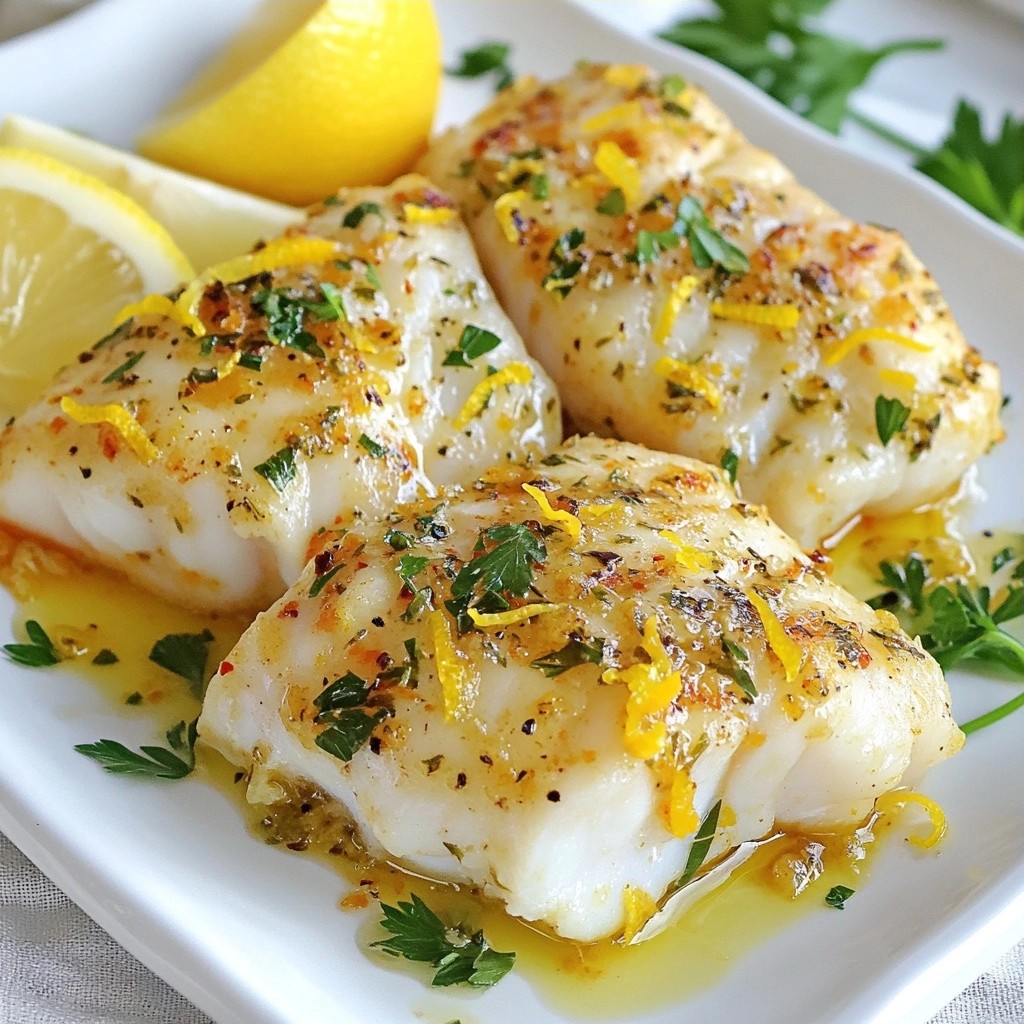 Savory Healthy Baked Lemon Herb Cod Rezept Einfach