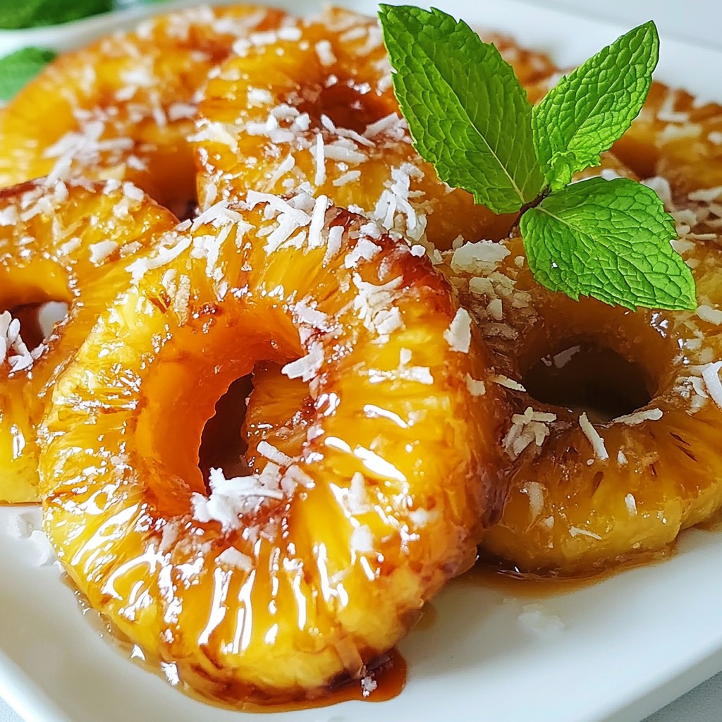 Honigglasierte karamellisierte Ananas einfach zubereiten