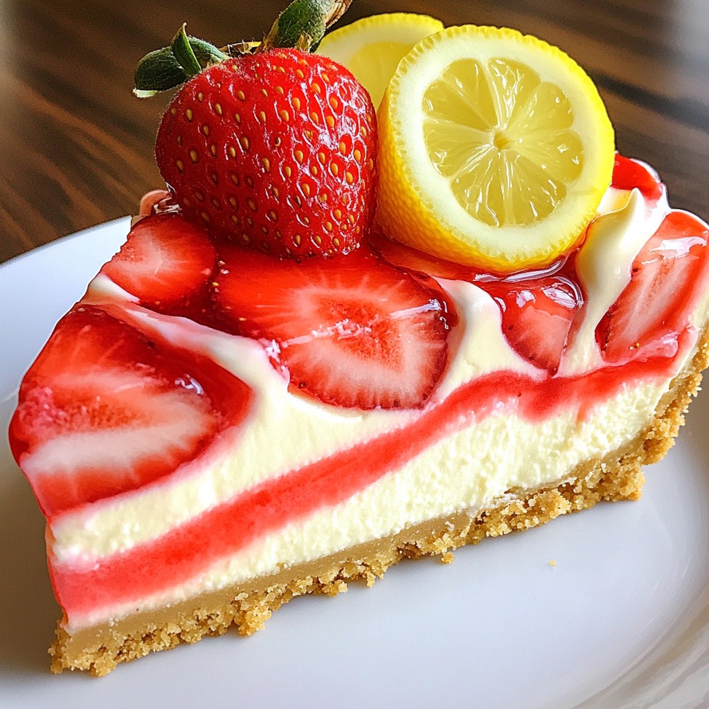 Erdbeer-Zitronen-Käsekuchen Frisch und Fruchtig Genießen