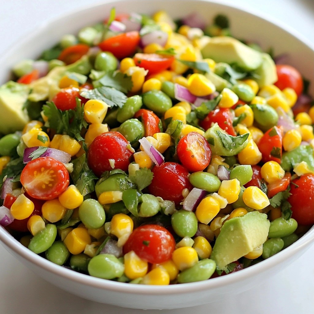 Vibrant Healthy Edamame and Corn Salad Rezept
