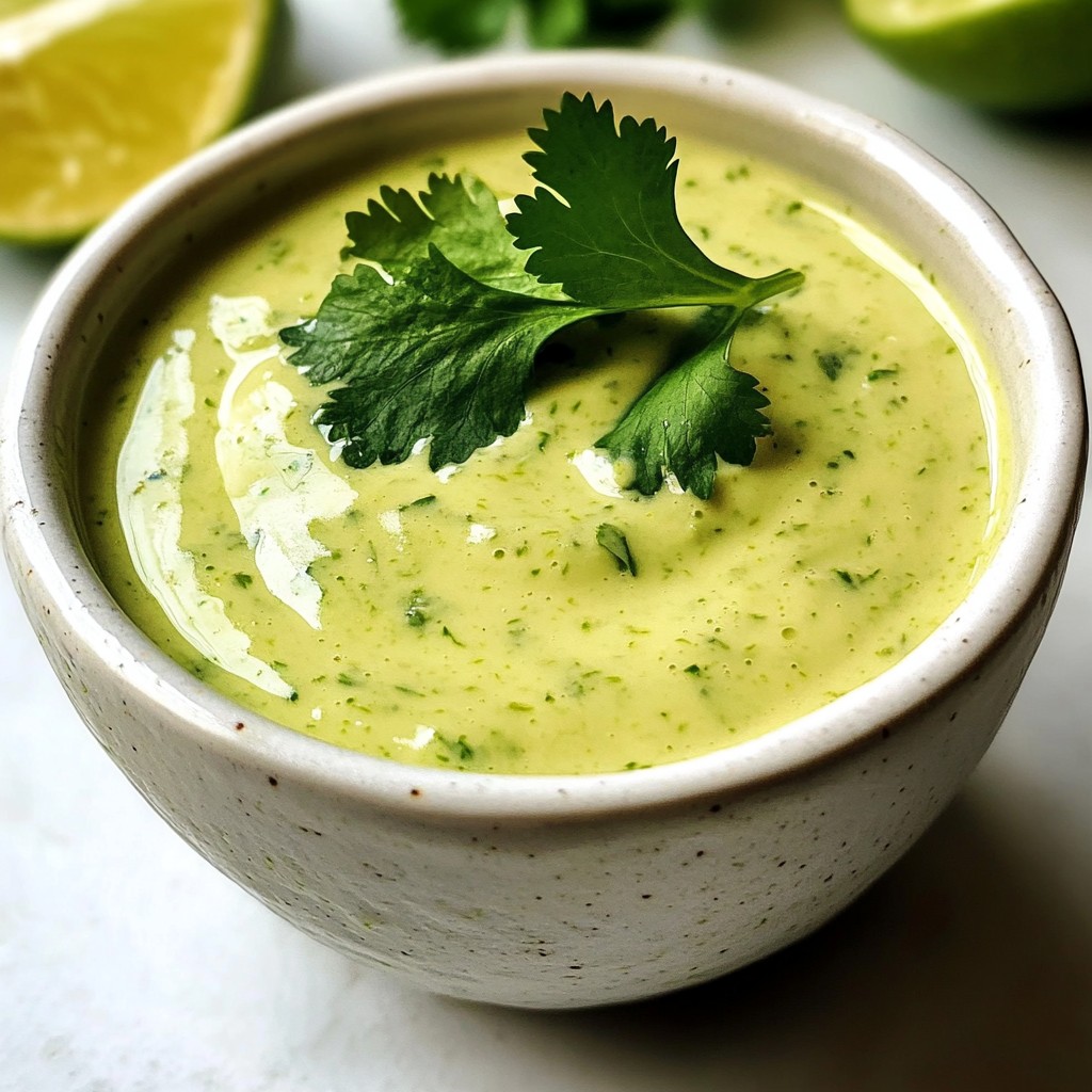 Cremiges Koriander-Limetten-Dressing Schnell und Einfach