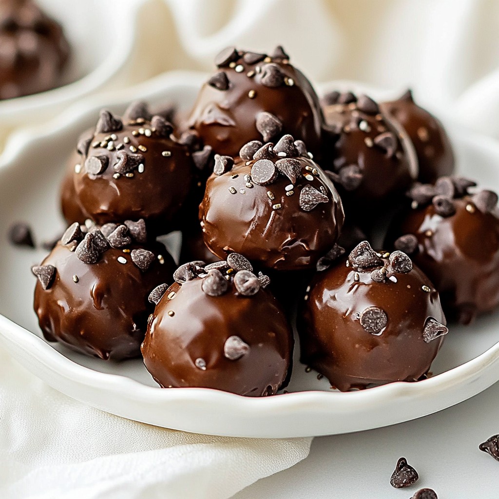 Schokoladen-Erdnussbutter Protein Bites köstlicher Snack