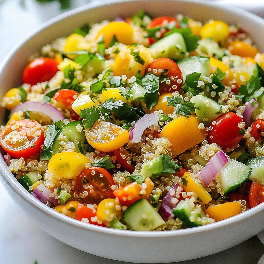 Zesty gesunde Lime Cilantro Quinoa Salad probieren