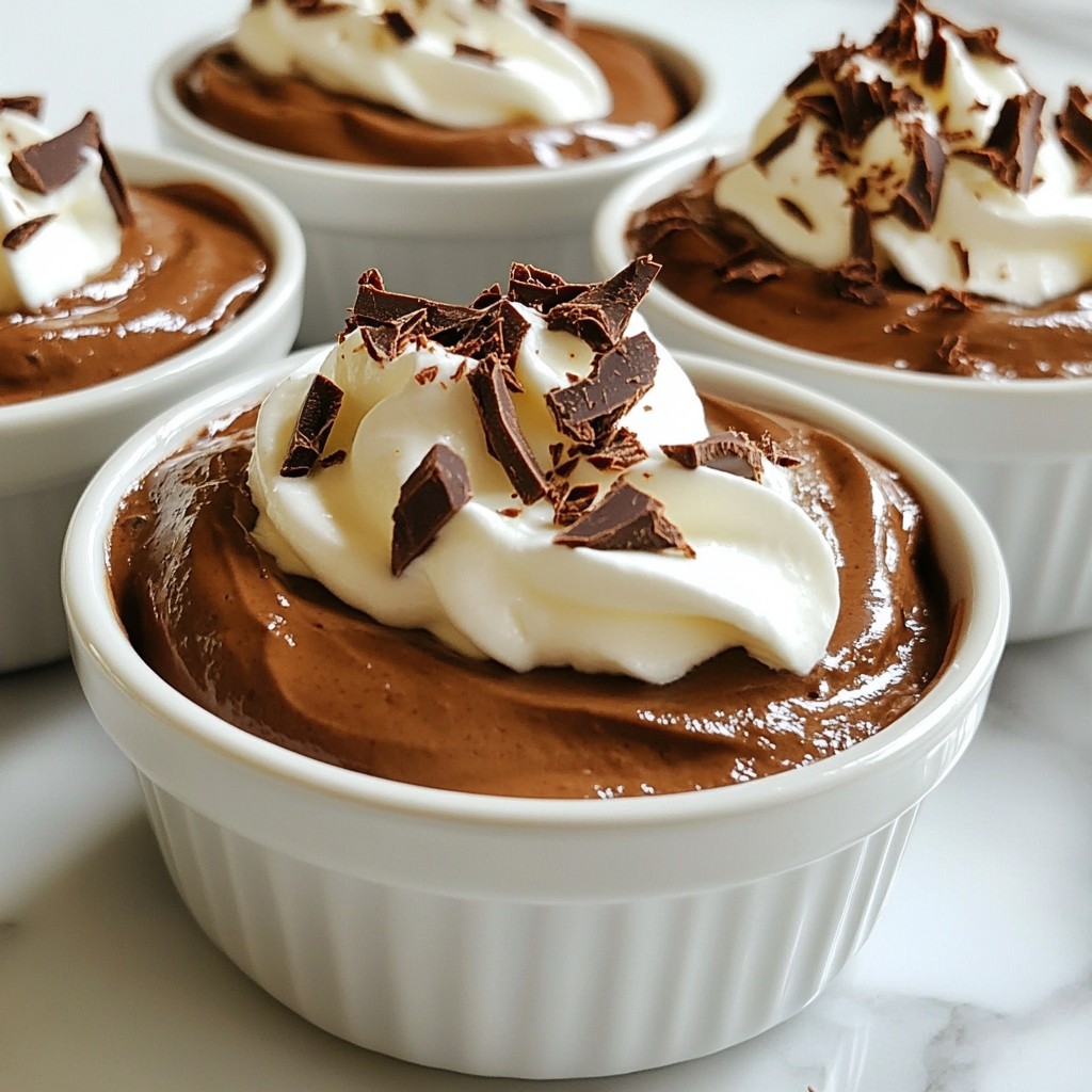 Griechischer Joghurt Schokoladenmousse Einfaches Dessert