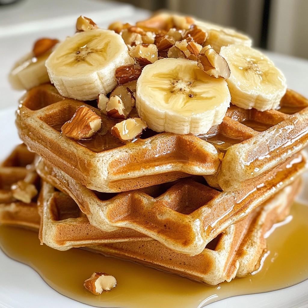 Wholesome Spelt Flour Banana Waffles Einfaches Rezept