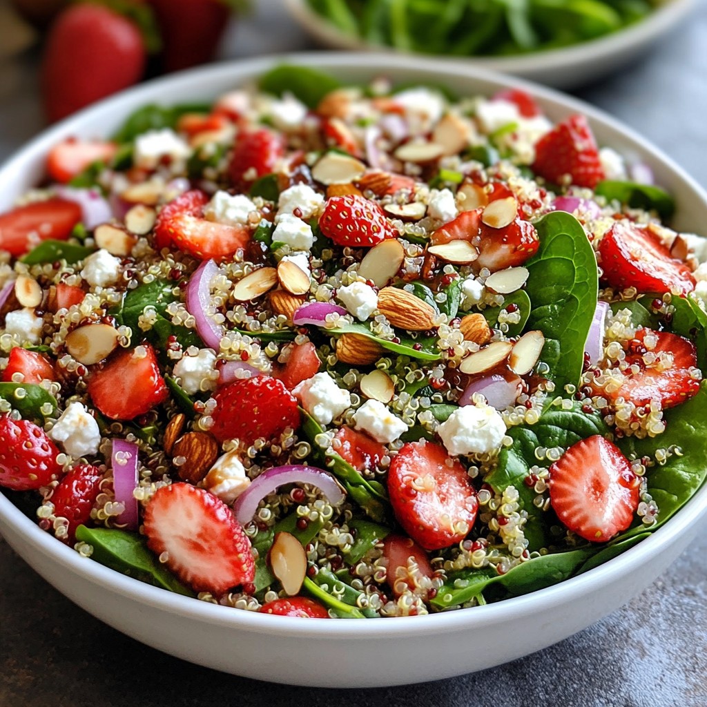 Strawberry Spinach Quinoa Salad Frisch und Nahrhaft