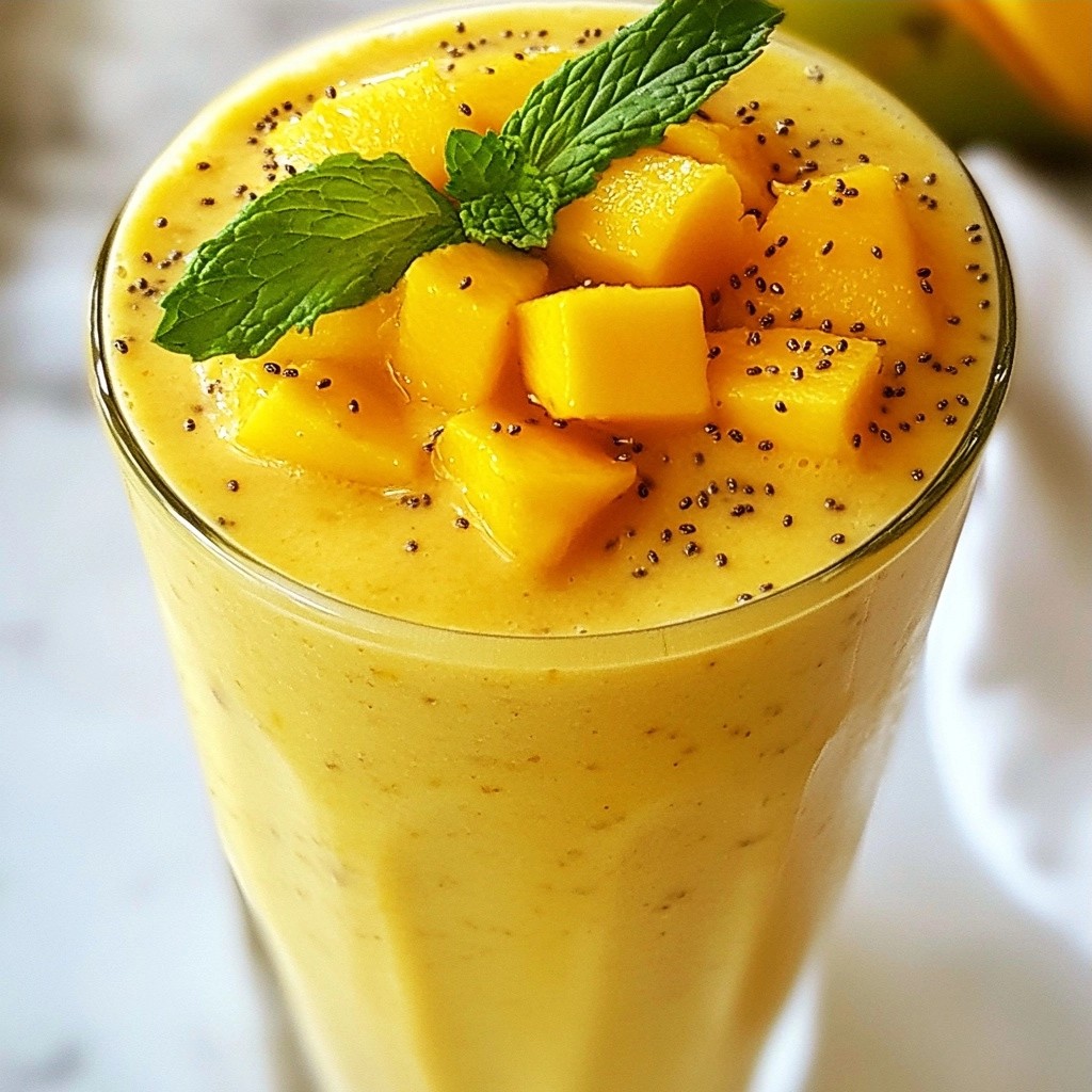 Erfrischender gesunder Papaya Mango Smoothie Rezept