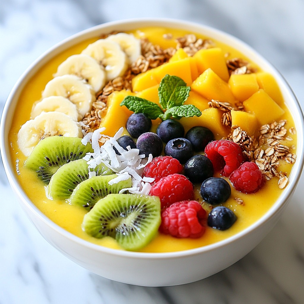 Mango Coconut Smoothie Bowl Nährstoffreiche Freude