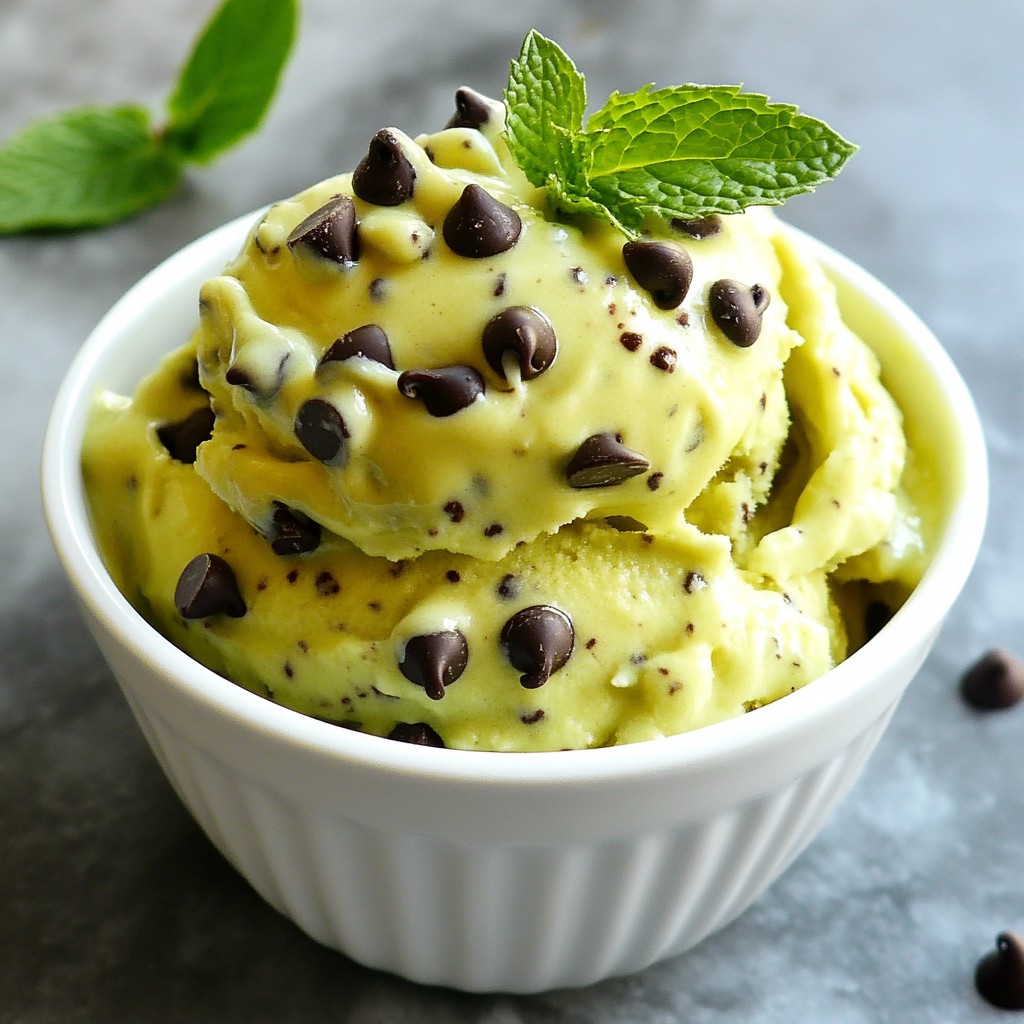 Mint Chocolate Chip Nice Cream Einfach und Lecker