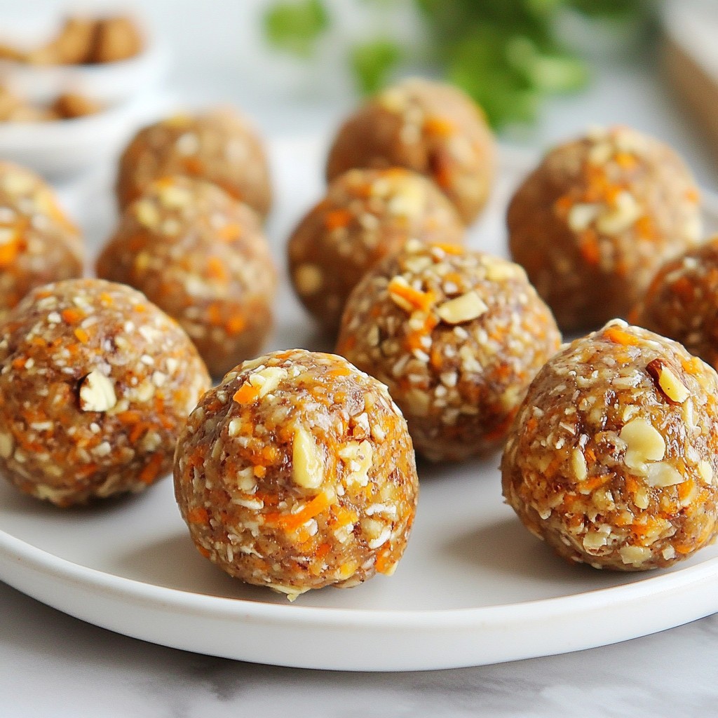 Carrot Cake Energy Balls für gesunde Snacks