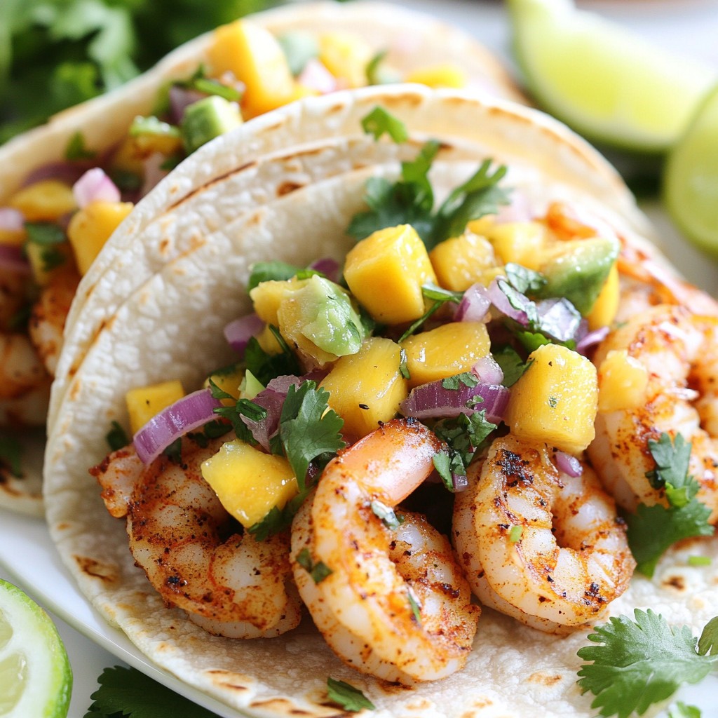 Cajun Shrimp Tacos with Mango Salsa Einfache Freude
