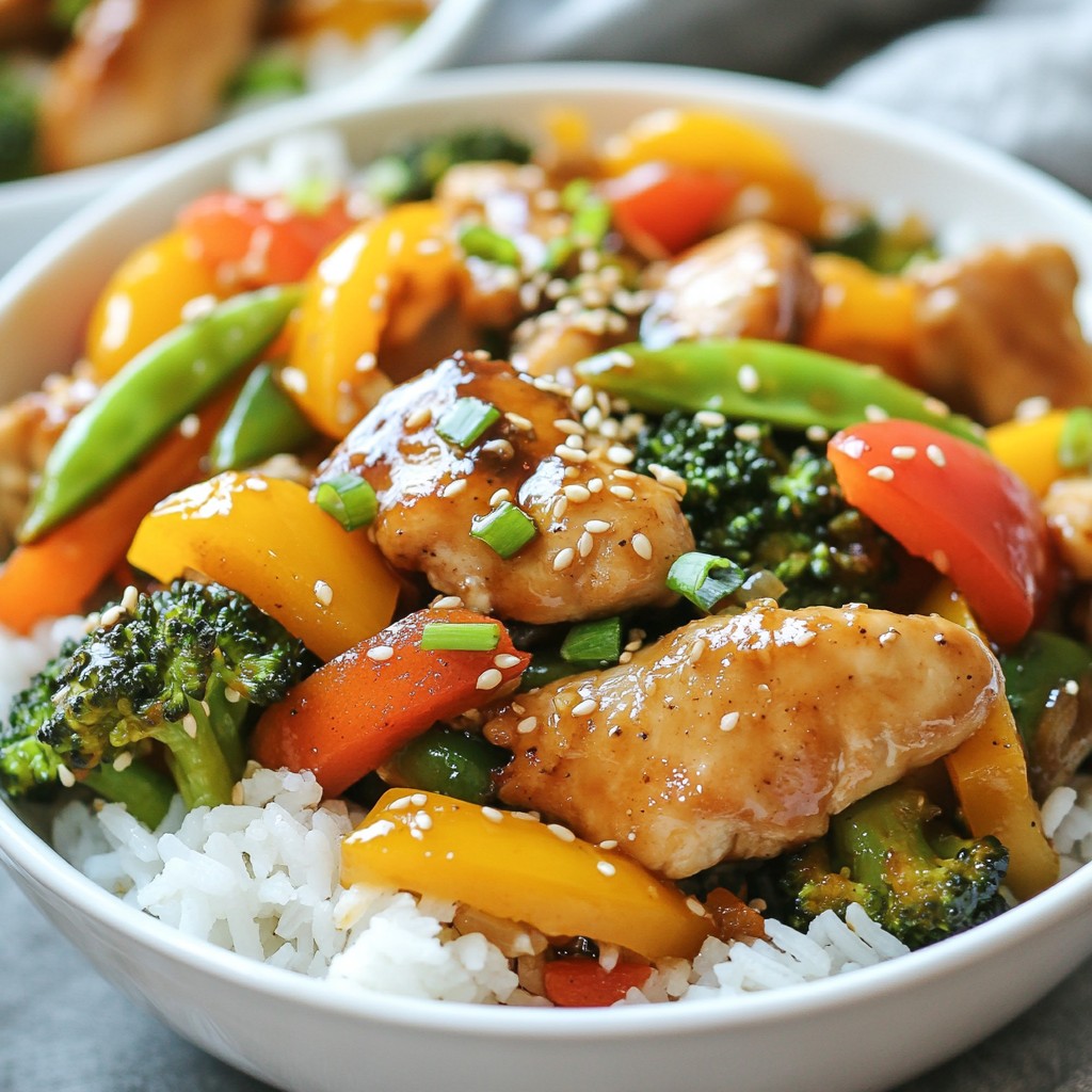 Sesame Ginger Chicken Stir Fry Kraftvolles Rezept