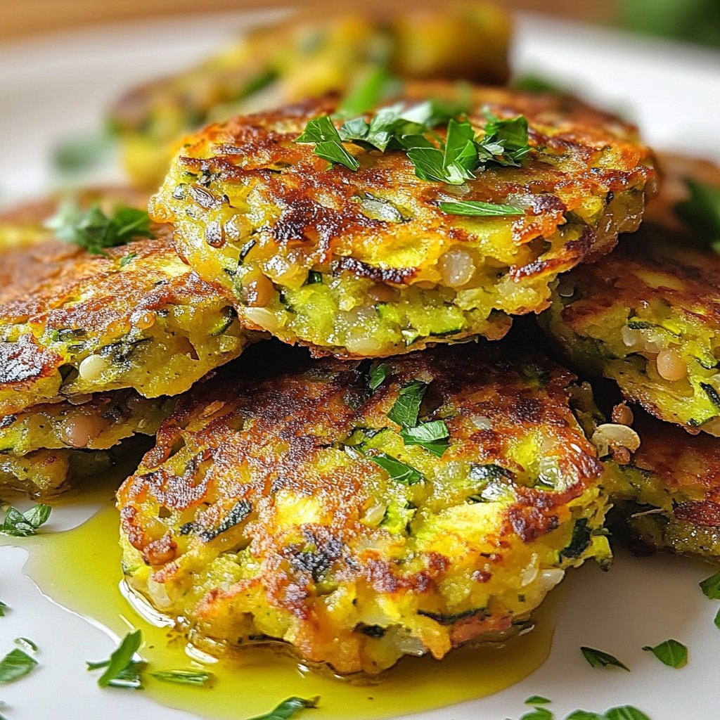 Nahrhafte Zucchini und Linsen Frikadellen Rezept