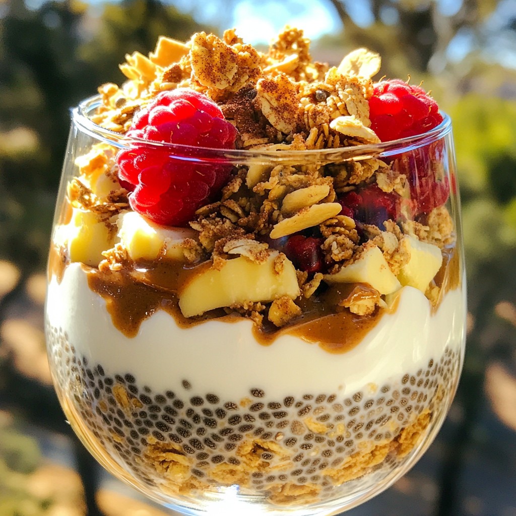 Nutritious Chia and Almond Butter Breakfast Parfait