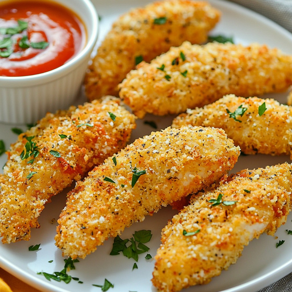 Garlic Parmesan Chicken Tenders Knusprige Leckerei
