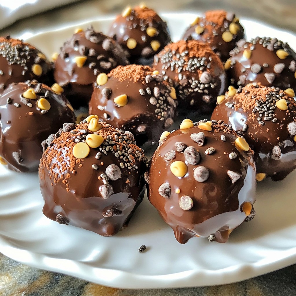 Schokoladen-Erdnussbutter-Proteinbällchen lecker selbstgemacht