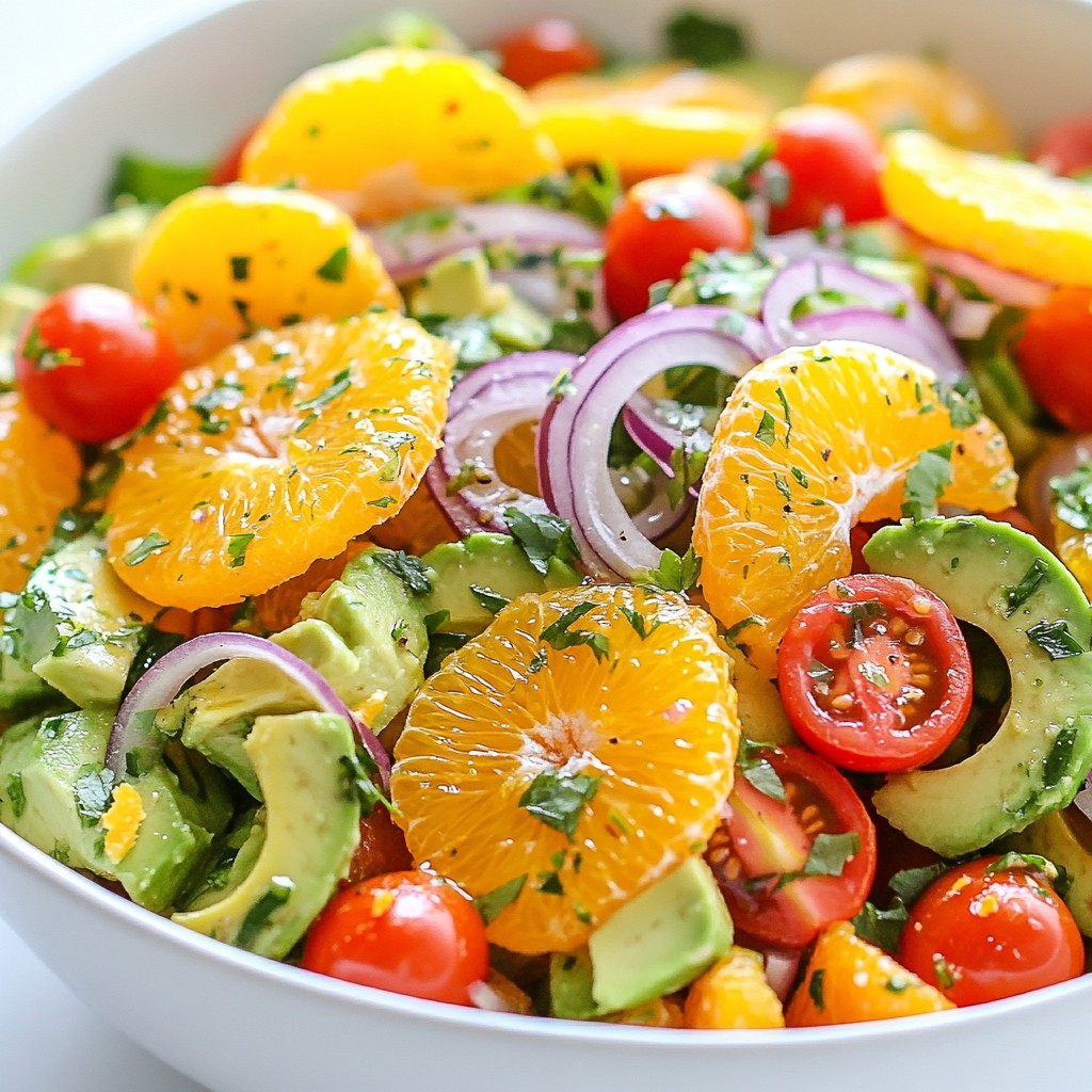Vibrant Healthy Orange Avocado Salad Einfach und Frisch