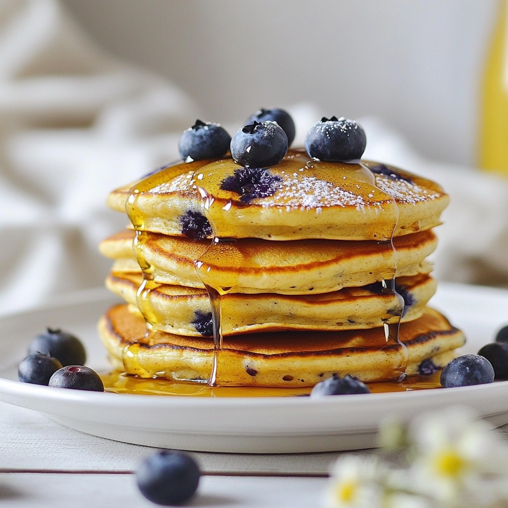 Luftige Mandelmehl Heidelbeerpfannkuchen Rezept