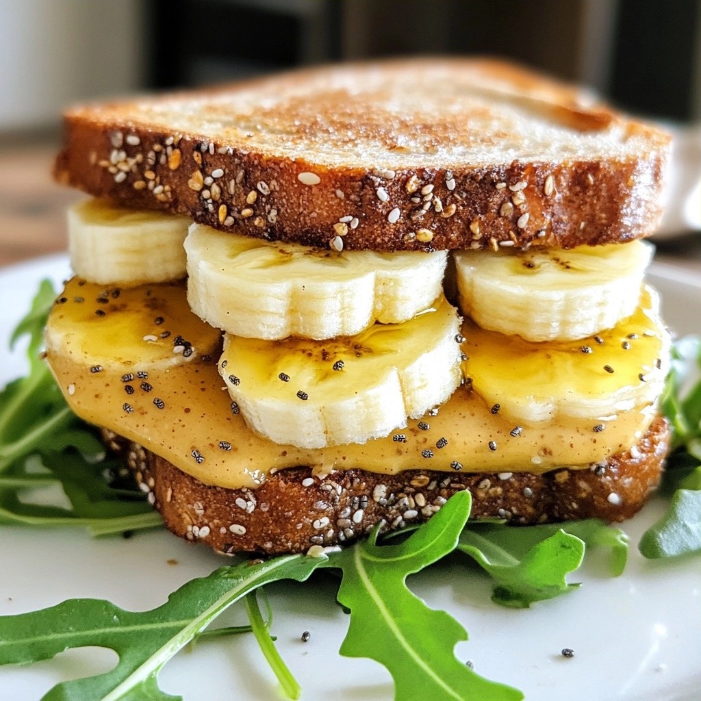 Nahrhaftes Mandelbutter-Bananen-Sandwich Rezept