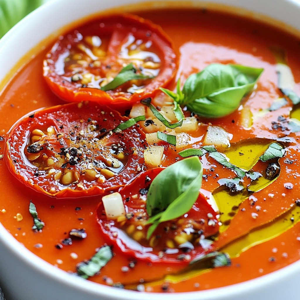 Knoblauch-Kräuter Rösttomatensuppe Genuss für alle