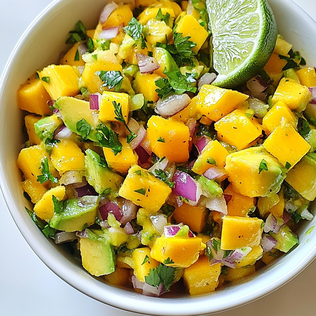 Mango Avocado Salsa Einfaches und frisches Rezept