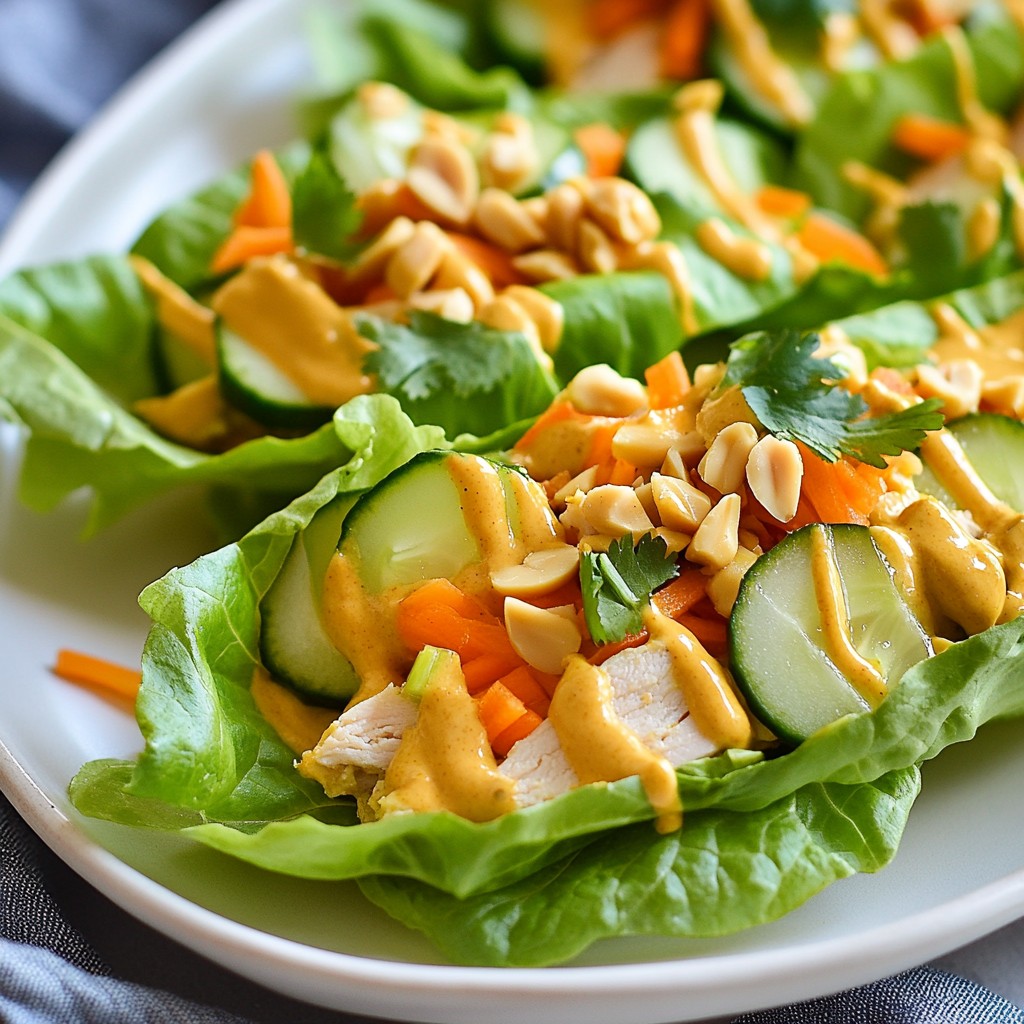 Spicy Thai Peanut Chicken Wraps Einfach und Lecker
