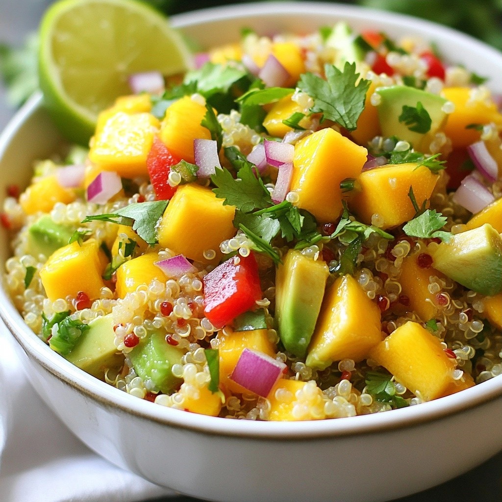 Vibrant healthy Mango Avocado Quinoa Salad genießen