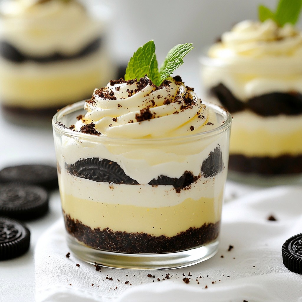 No-Bake Oreo Cheesecake Cups Einfaches Rezept