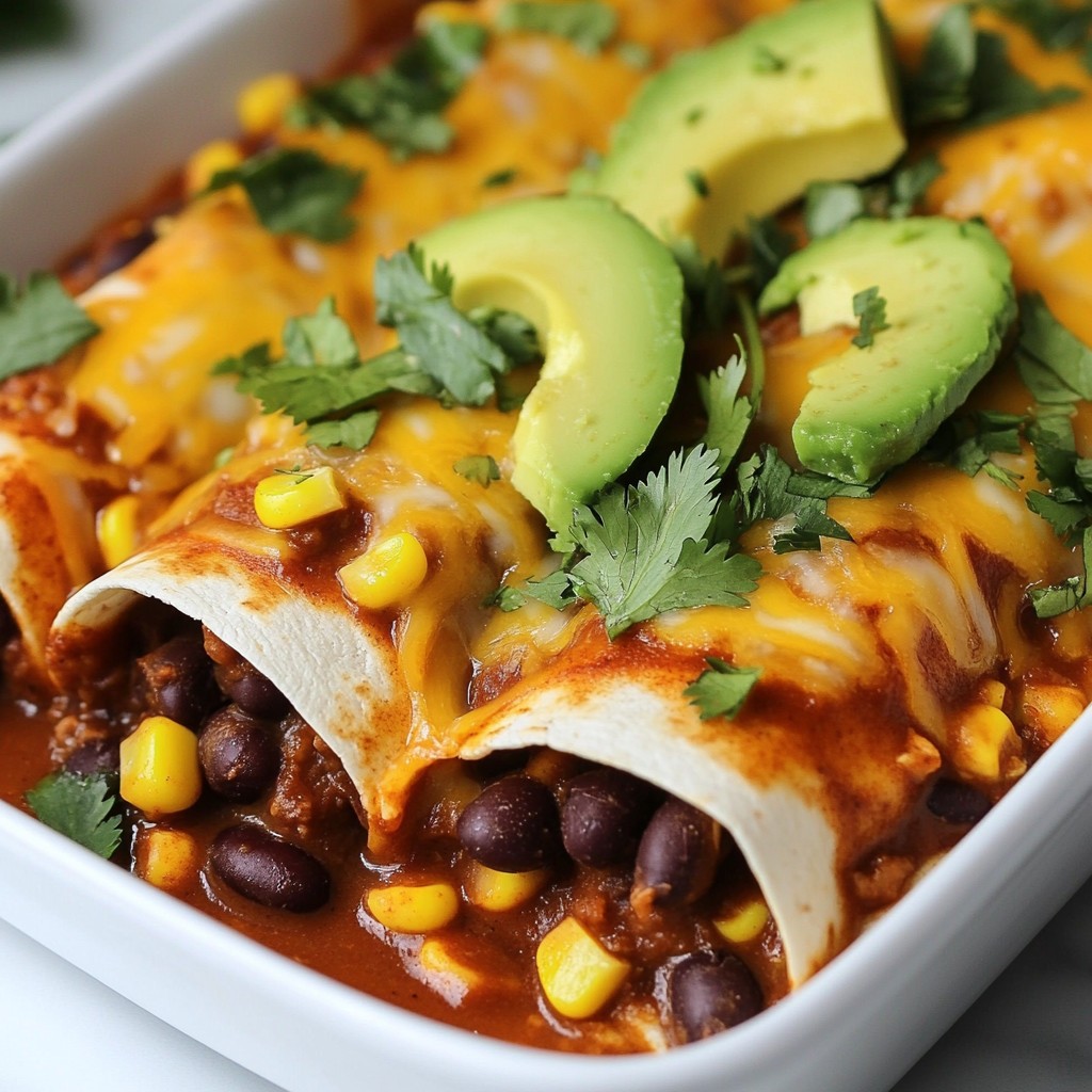 Spicy Black Bean Enchiladas Schnelle und leckere Idee