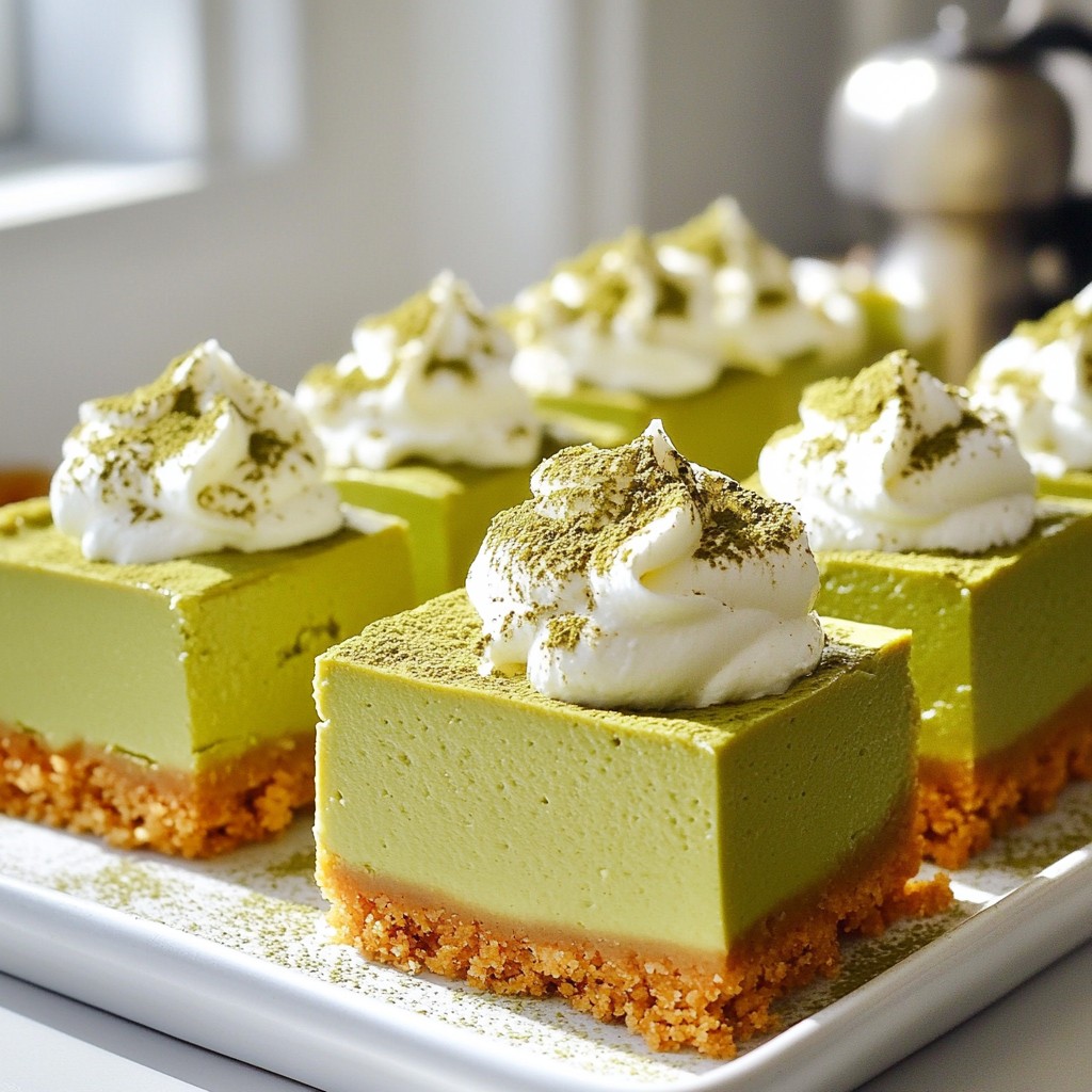 Matcha Cheesecake Squares Leckere Rezeptidee
