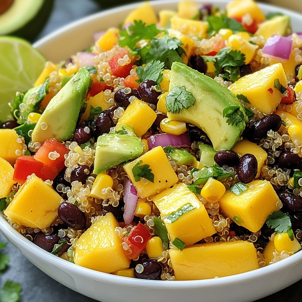 Mango Black Bean Quinoa Salad Frisch und Nahrhaft