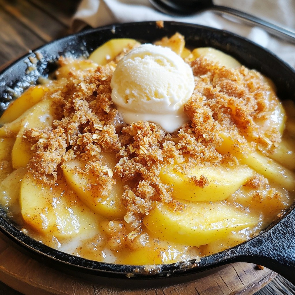 Cinnamon Apple Crumble Skillet Einfaches Rezept