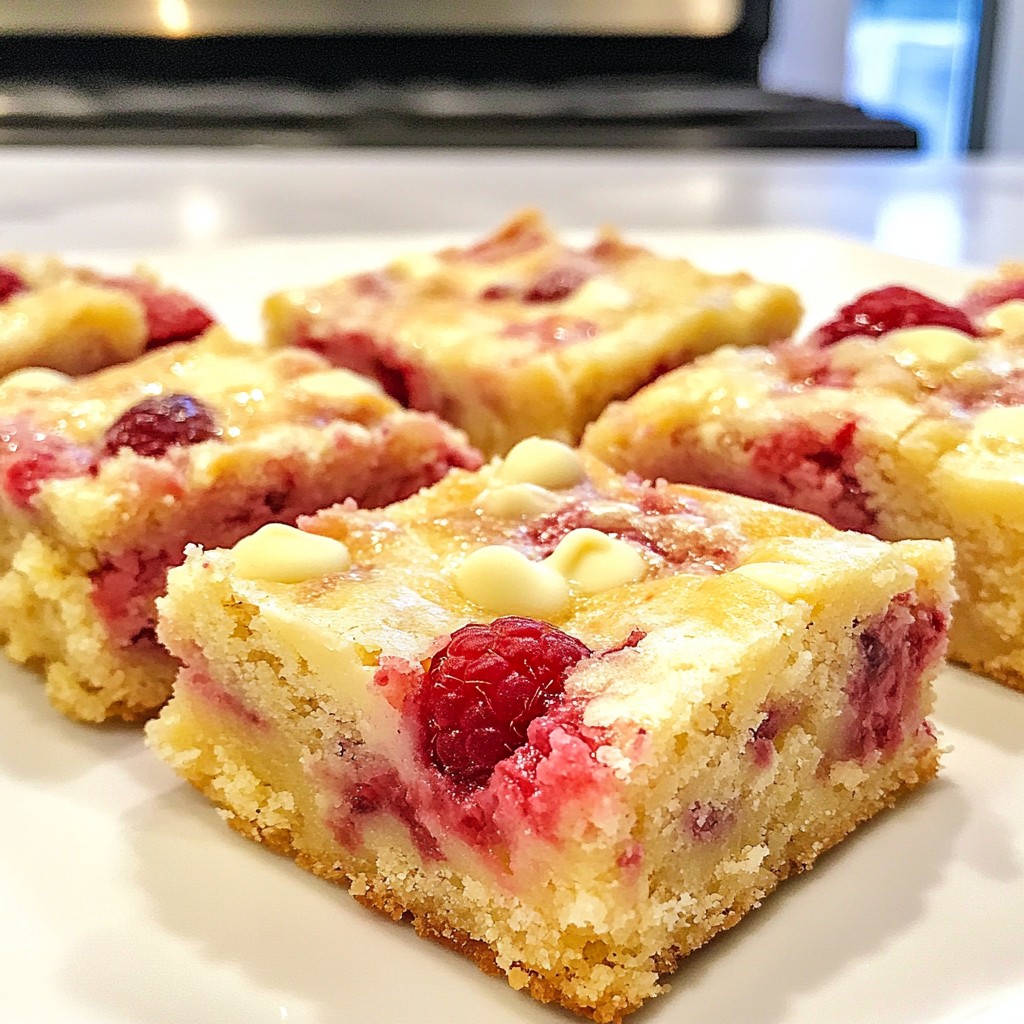 Himbeer Weißschokoladen Blondies Genussvolle Süßigkeit